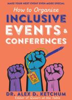 three fists, one holding a pen and a conference badge