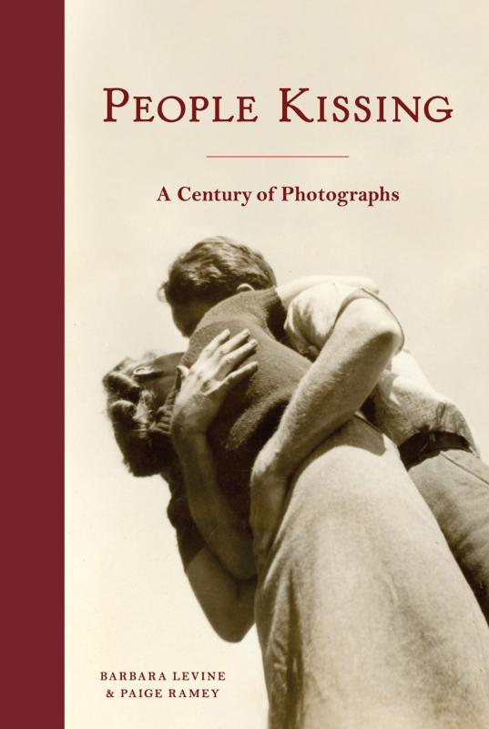 Sepia colored people kissing