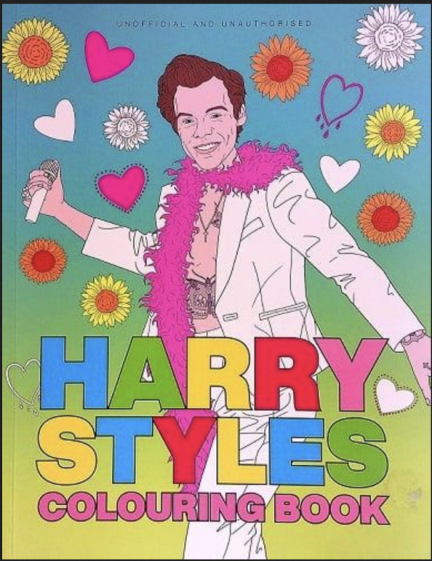 colorful cover with illustration of harry with microphone 