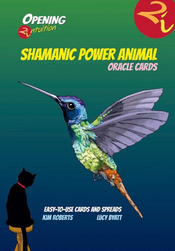 hummingbird with black cat on green and blue cover with yellow and white text