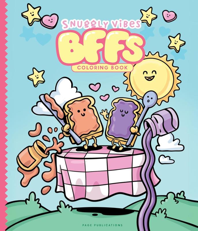 happy peanut butter spread bread and a jelly spread bread on a picnic table and a happy sun in the sky in the background