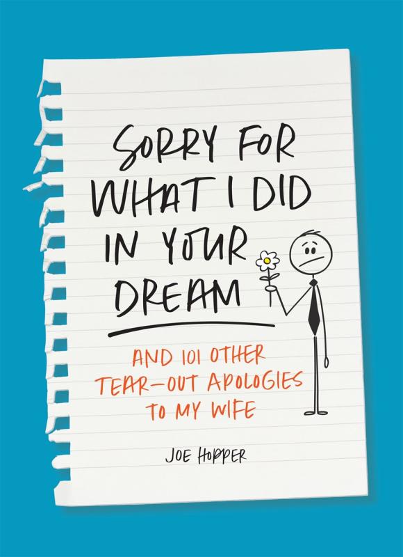 skeuomorphism of a torn notebook paper with a stick figure holding a flower next to the text