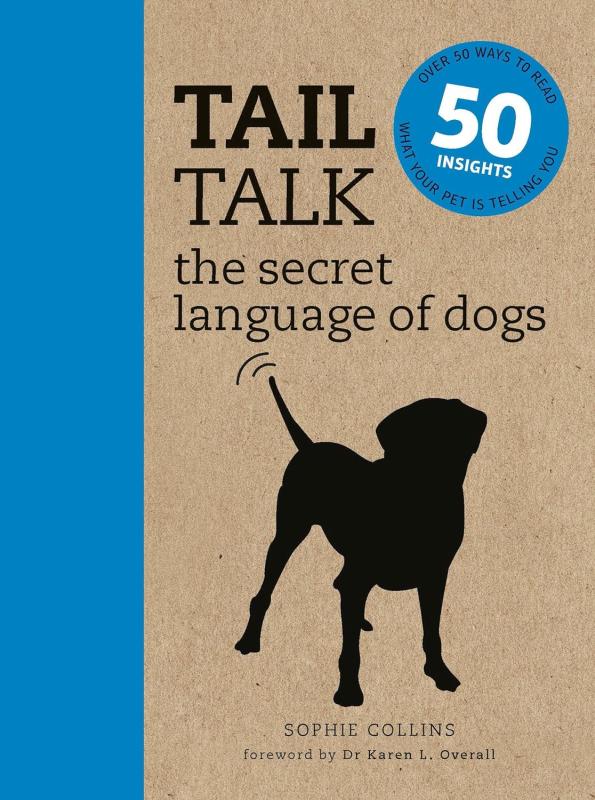 Brown cover with blue spine and black silhouette of dog. 