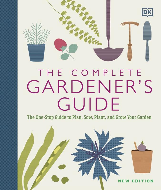 Plant, foliage, gardening motifs in two rows