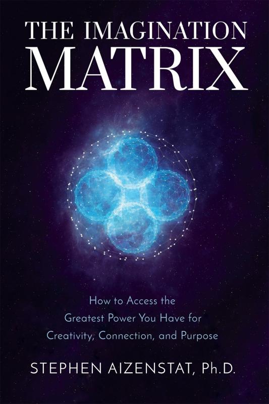 cosmic orbs intertwined over a dark blue cosmic background