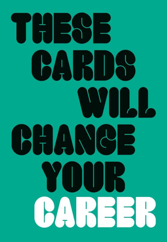 Blue green background, with black and white bubble text