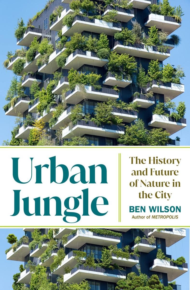 building with much greenery growing out of it, over a blue sky
