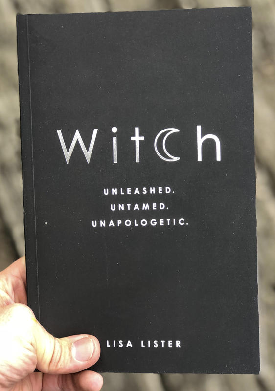 pitch black cover with title centered. The "C" in witch is a crescent moon.