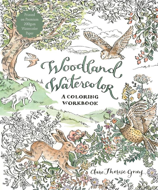 Woodland with animals partially colored