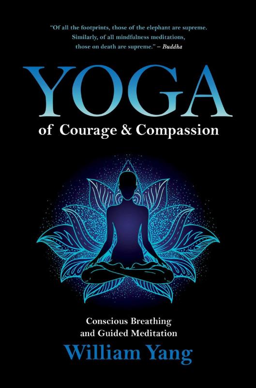 silhouette of person in a lotus position over a mandala figured lotus over a black background