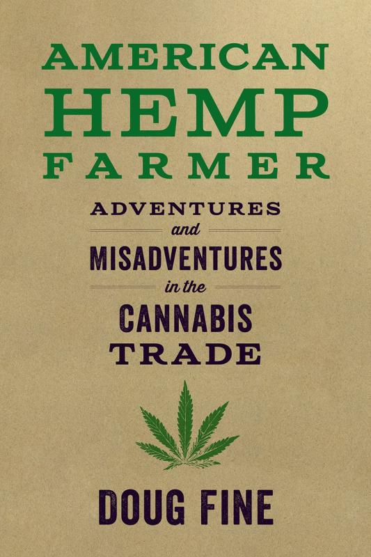 a brown cover with an illustrated hemp leaf under the title