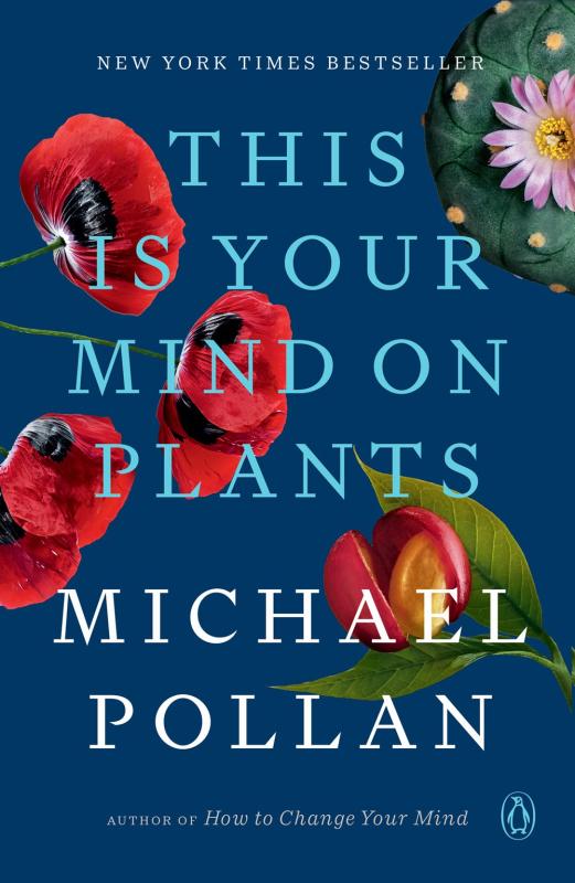 various plants on the cover against a blue background