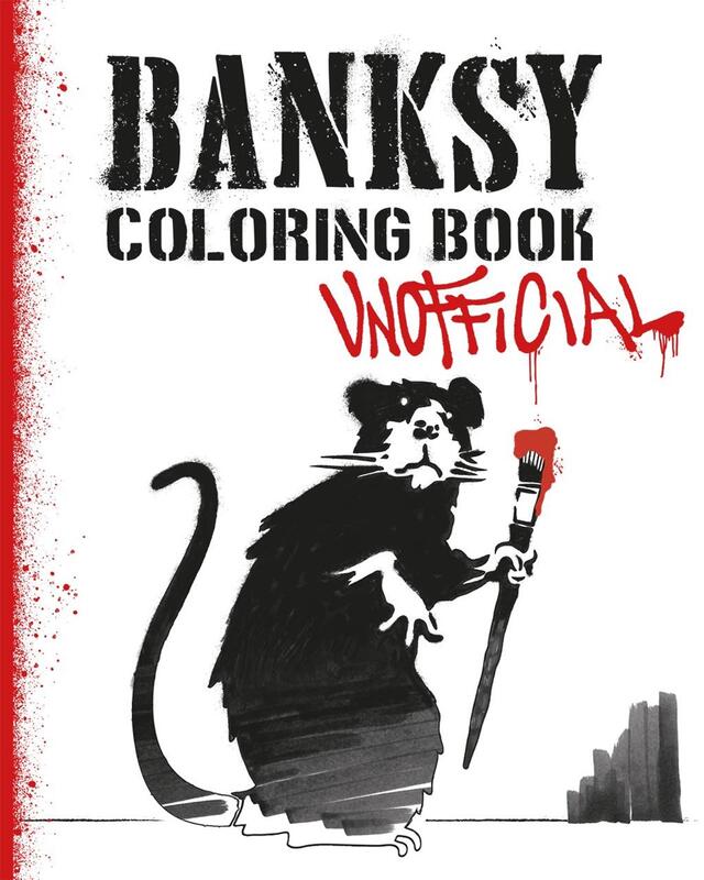 bansky art of a rat holding a paintbrush. 