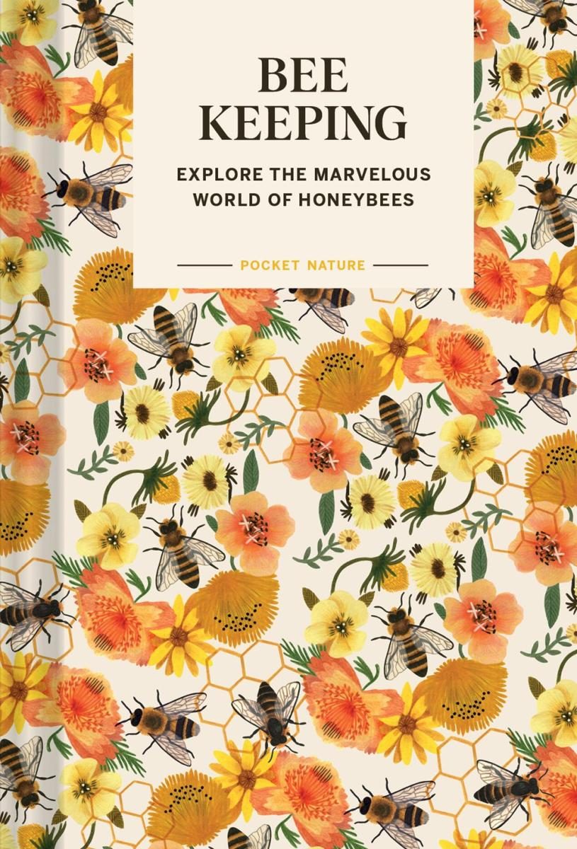 yellow cover with illustration of bees and flowers with black text