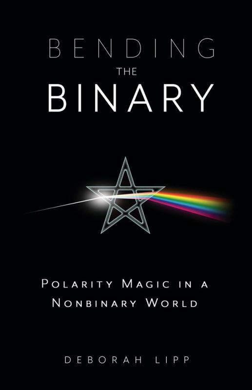 Black book cover featuring artwork of a pentagram being used as a prism for a beam of light that turns into a rainbow.