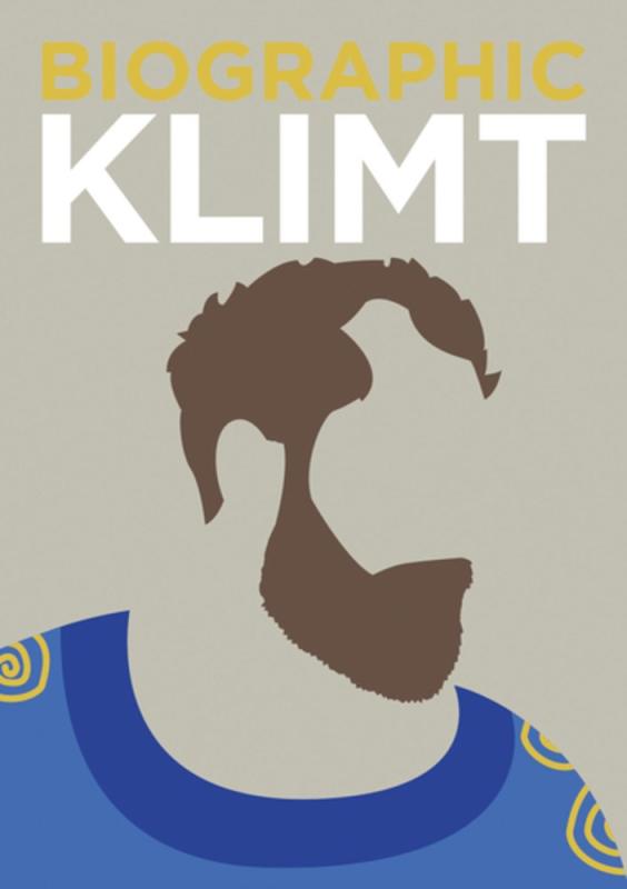 grey cover with illustration of klimt with yellow and white text