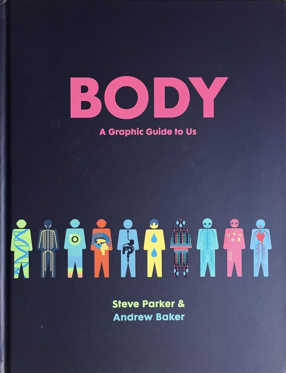 navy blue cover with rainbow human figures with pink bold text
