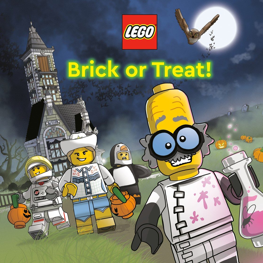 illustration of lego people at night 