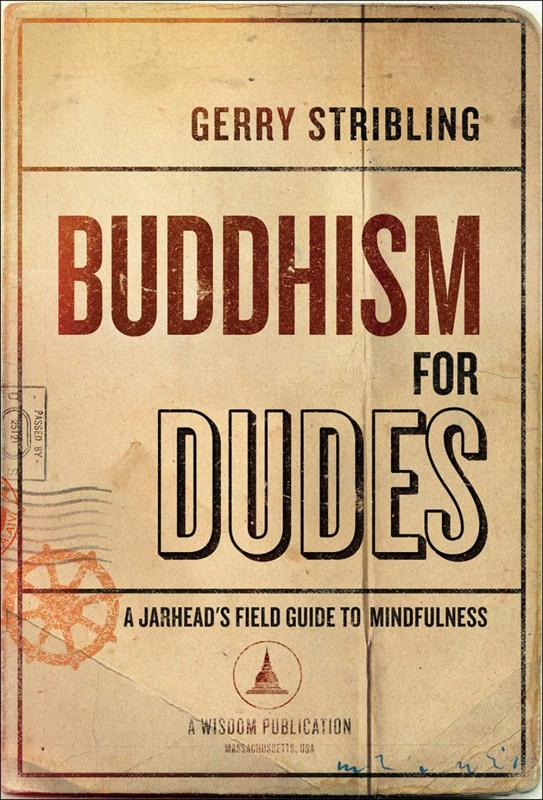 A tan cover with large title; the word buddhism is in red.