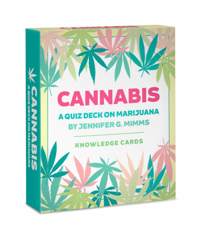 cannabis leaves around the edge of the cover of a deck box