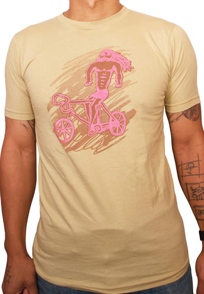 a person wearing a bike centaur t-shirt