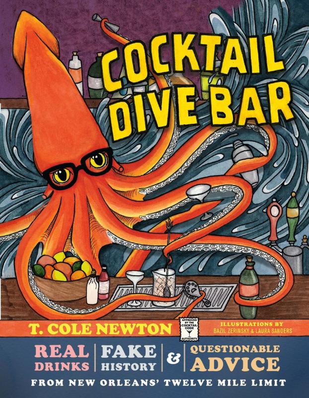 Cover depicts squid wearing glasses and mixing a cocktail