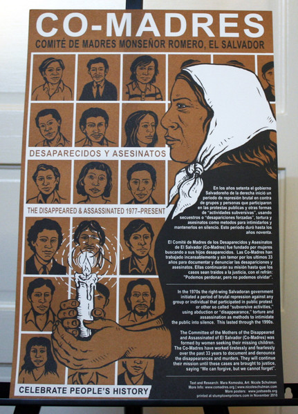 Co-Madres  mothers of the disappeared and assassinated in el salvador poster
