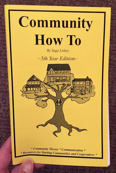 Cover of Community How To, which features three large houses perched on different branches of the same tree