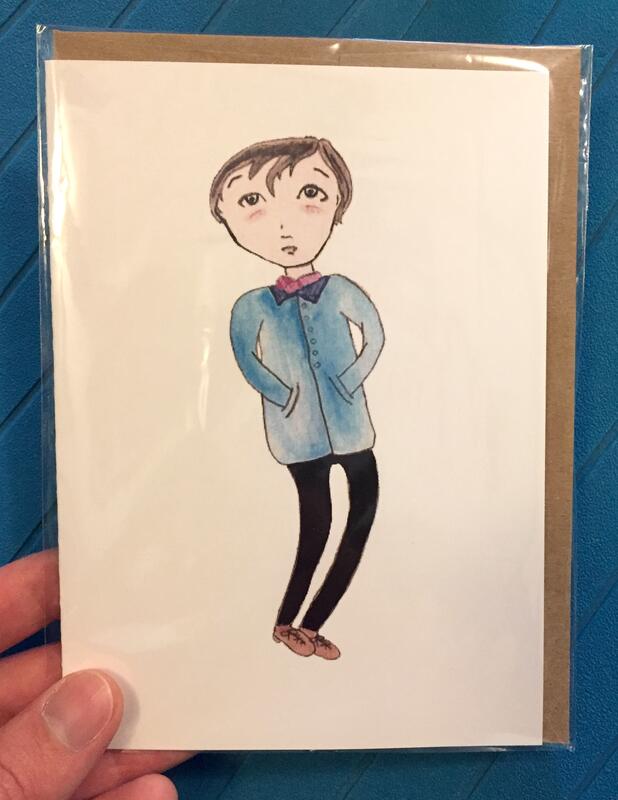 Watercolor Whippersnappers card - Conor