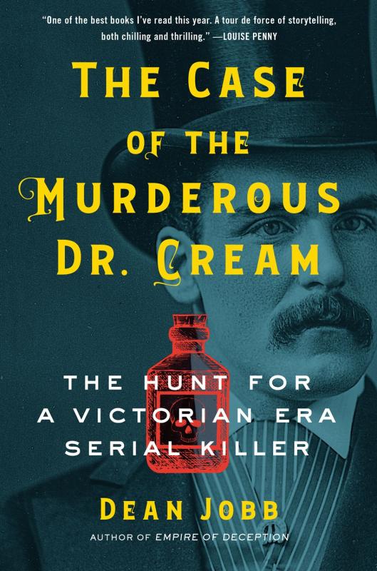a photo of Dr. Cream with a red bottle of poison superimposed above it. 