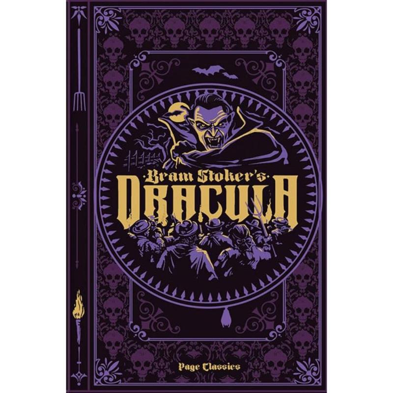 purple and black cover with bold yellow text and illustration of dracula