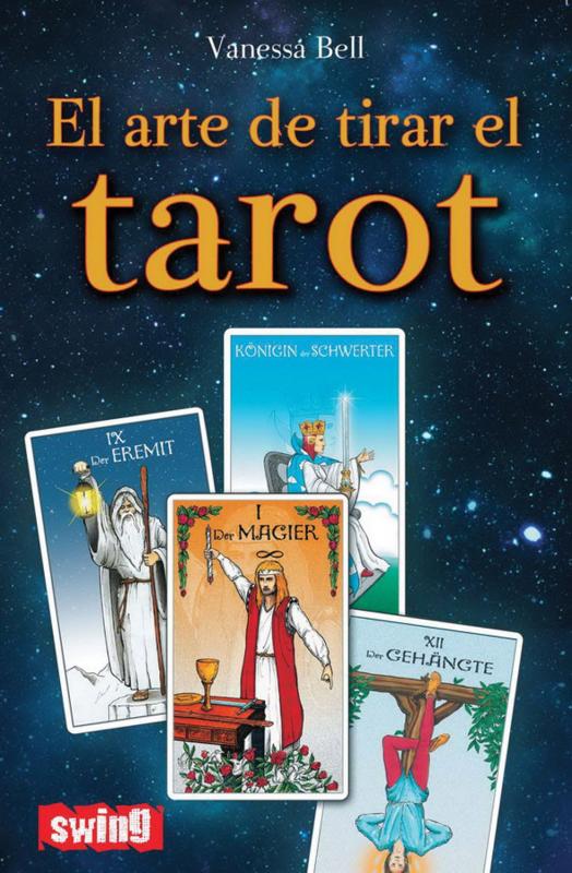 four different tarot cards with male figures in various poses, illustrated in the style of the rider-waite deck against a starry background