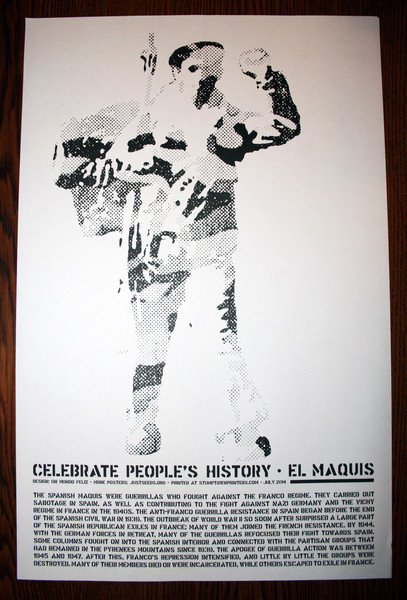 El Maquis poster spanish civil war guerrillas justseeds