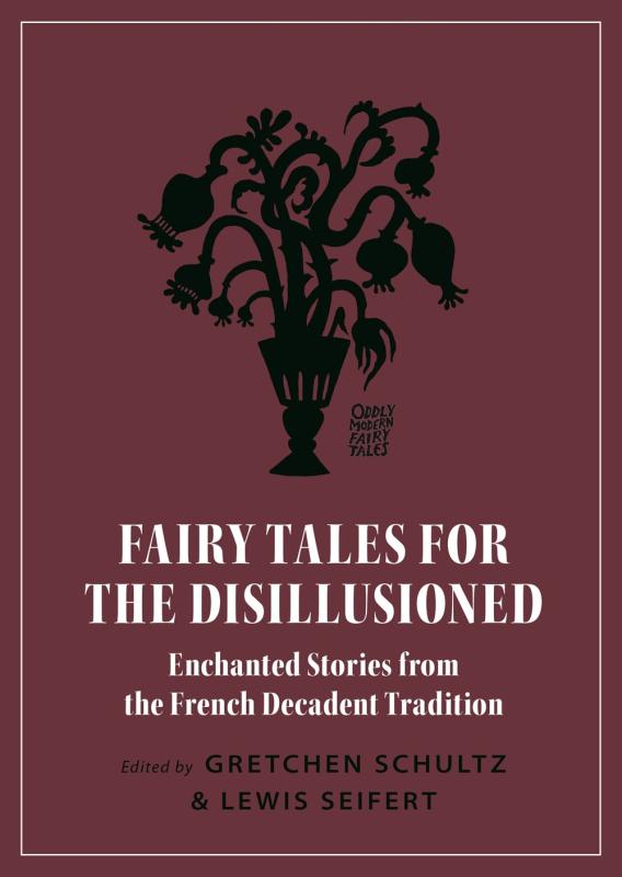 burgundy cover with white text with silhouette of flowers 