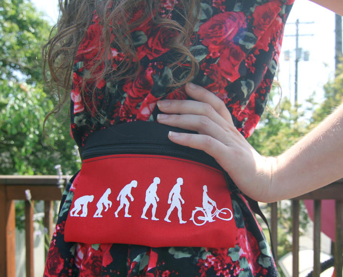 bicycle evolution red fanny pack bag