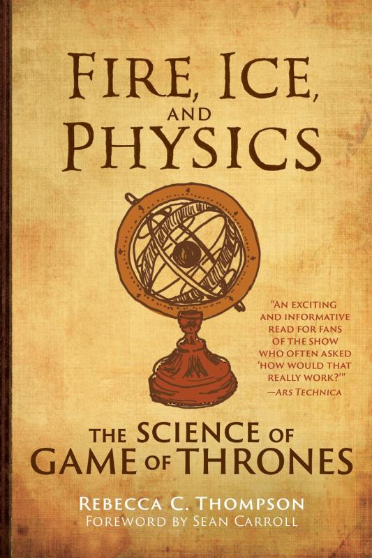 Cover is the color of an old scroll and there is an image of a globe with science in it below the title