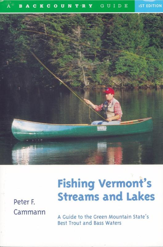 white cover with person in canoe fishing with green text