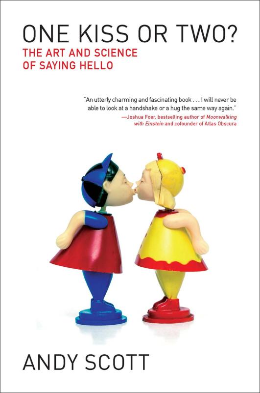 Simple white cover. The central image is of two wooden dolls positioned kissing.