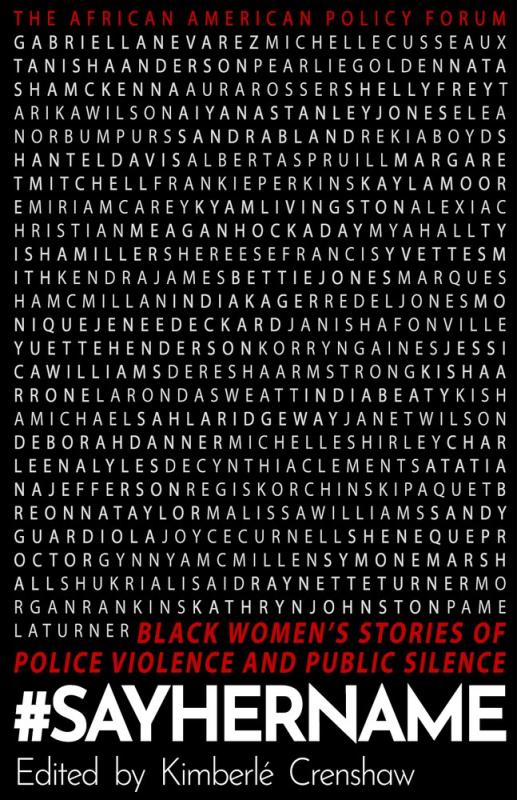 a black background with the names of Black women in a white font 