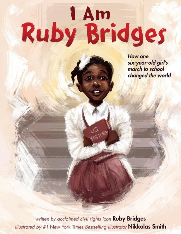 an illustration of a young Ruby Bridges
