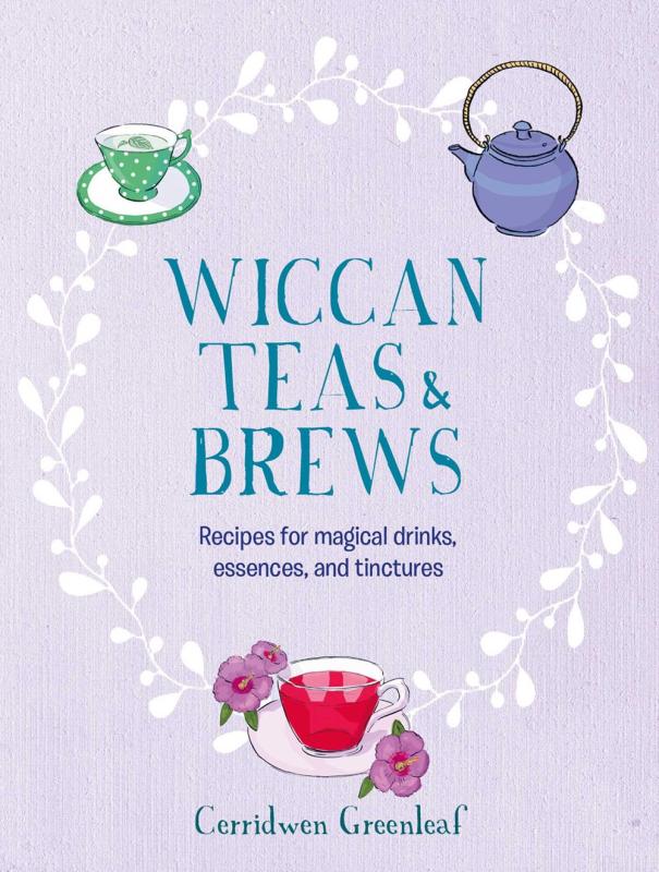 a pleasant lavender colored cover with small illustrations of a teacup, a teapot, and a cup of a pink herbal tea
