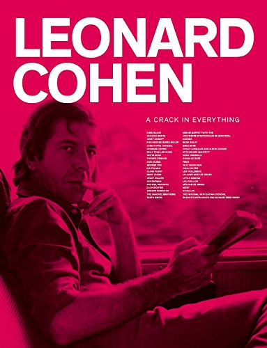 a photo of Leonard Cohen in shades of red and black