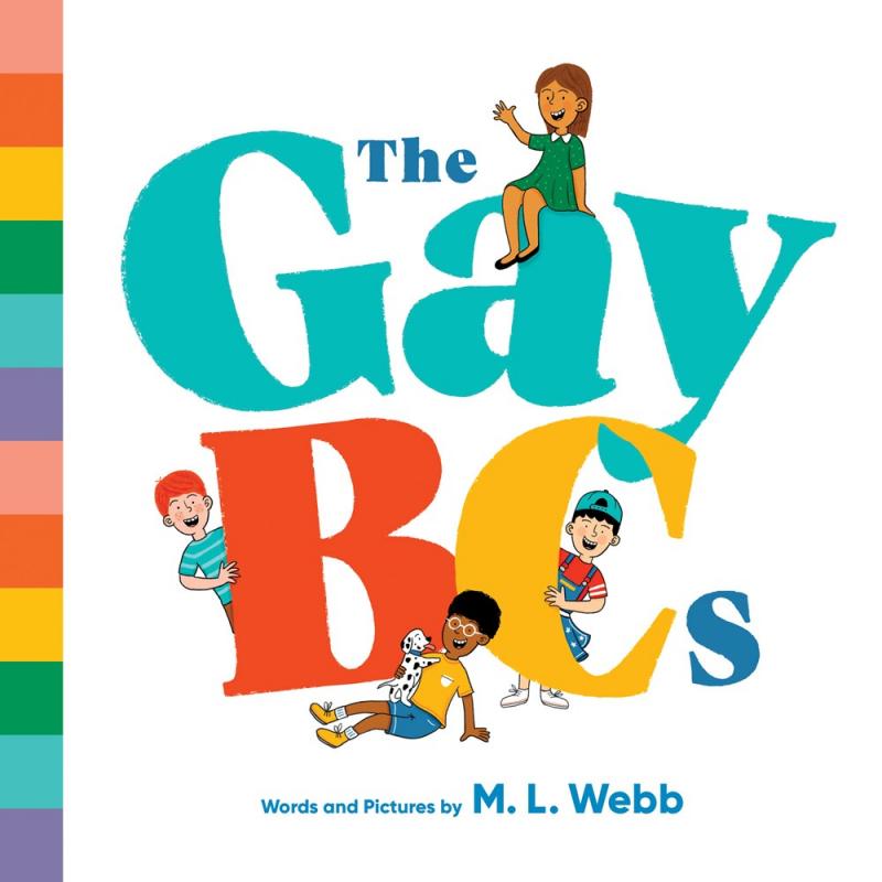 Cover with drawings of children and a rainbow spectrum spine