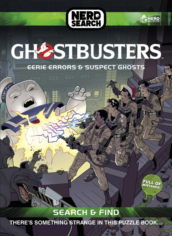 Cover with a drawing of a scene from the Ghostbusters film