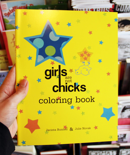 Girls are not chicks coloring book cover
