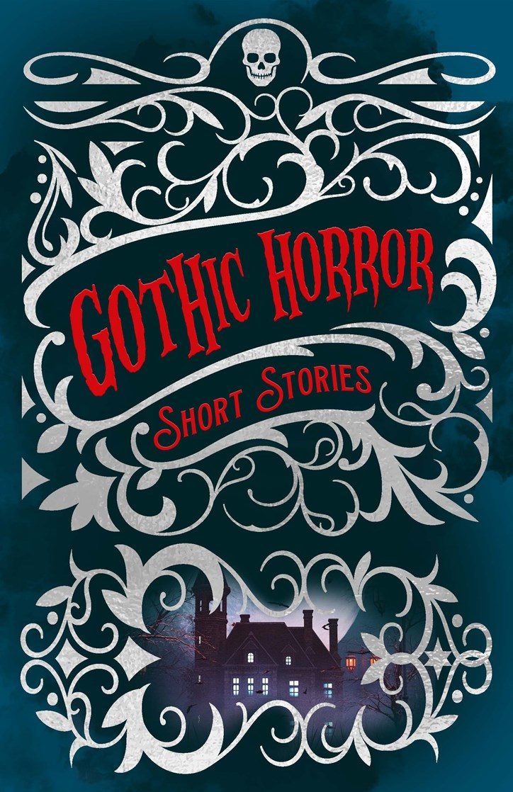 blue cover with bold red text and illustration of a dark and spooky house
