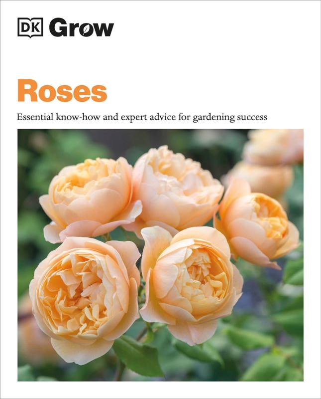 white cover with peach colored roses