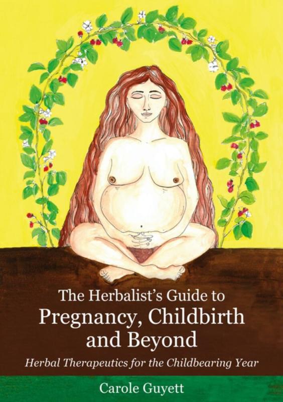 an illustrated naked pregnant woman sitting crosslegged