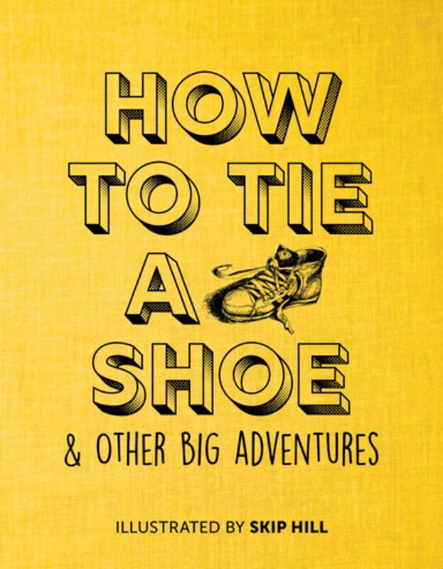 all-text cover with an illustration of a untied shoe