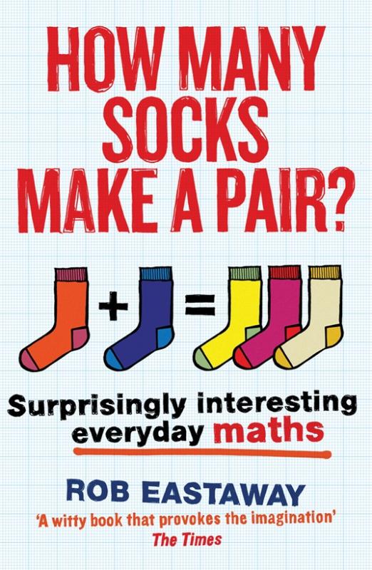blue cover with bold red text and illustration of socks